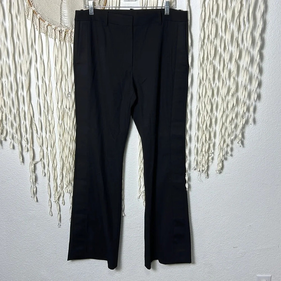 TWP Friday Night Black Wool Twill Tux Stripe Pant Size 12 - Picture 3 of 14